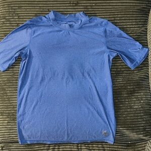 Boys/Kids Blue Short Sleeve Rash Guard